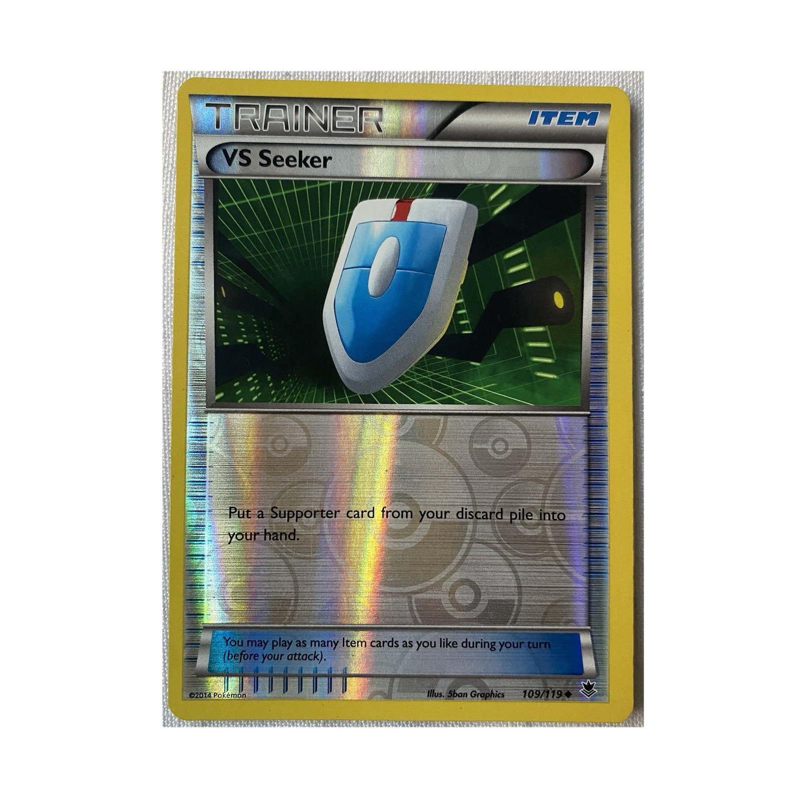 VS Seeker 109/119 Reverse Holo Uncommon Pokémon TCG Card Phantom Forces 2014