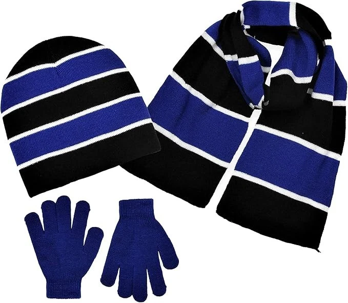 Big Boy 3 Piezas Sombrero Guante Bufanda Conjunto DISEÑO Colores Invierno Clima Frío-Niños Gorro Foto 3 de 4