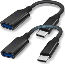 USB C to USB 3.0 Adapter 2 Pack, Type C Male to USB Female OTG Cable Thunderbolt