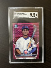 Ludwing Espinoza 2023 Bowman Chrome 1st Fuchsia Pink Vapor /199 SGC 9.5 #BCP-192