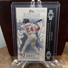 Topps 2008 Moments & Milestones Manny Ramirez #118 /150 Indians MLB 174 Hits
