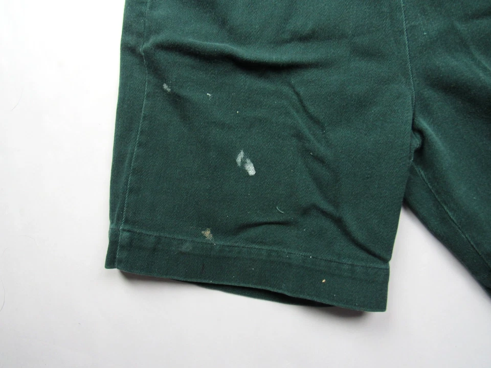 Vtg 1950s Green Twill Girl Scout Shorts USA Official Uniform 25 x 6 Side Zip 50s - Image 2 of 4