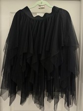 Zara Black Tulle Midi Skirt