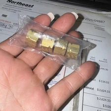 Teleflex New ( For 4 ) Brass Ferrule Nuts For Steering