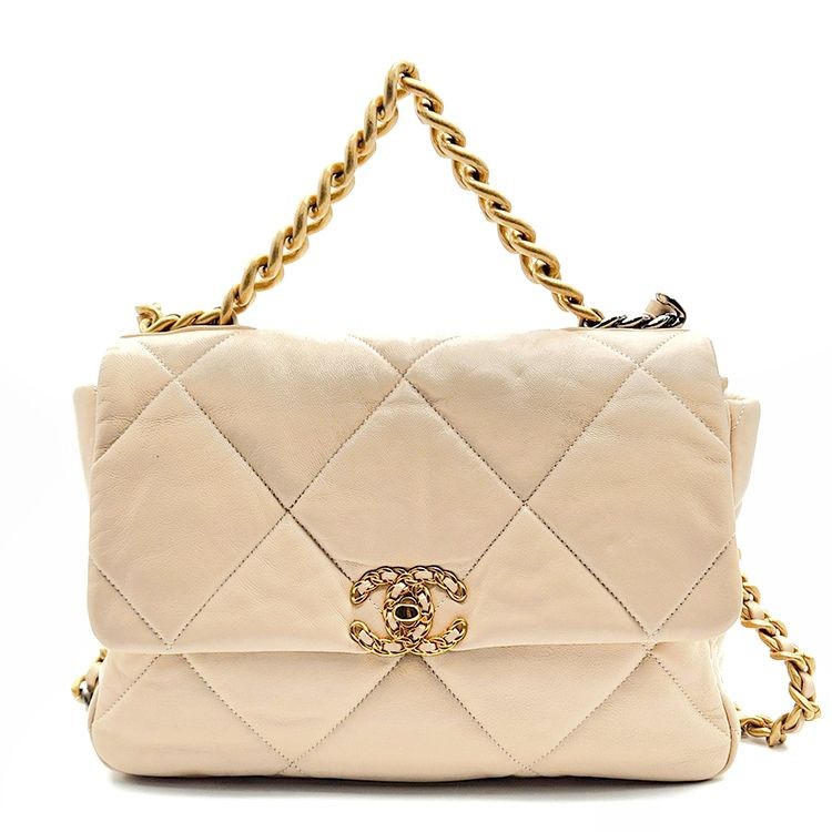 CHANEL 19 Large Flap Bag in Black Lambskin L237489 117417292