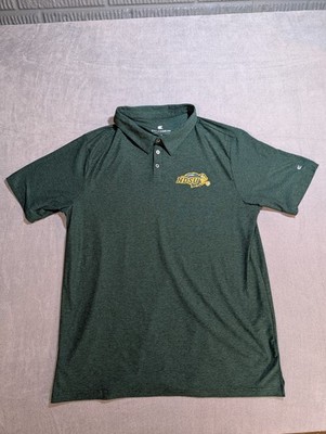 North Dakota State University Bison Polo Shirt Men Large L Green NDSU Collesium 
