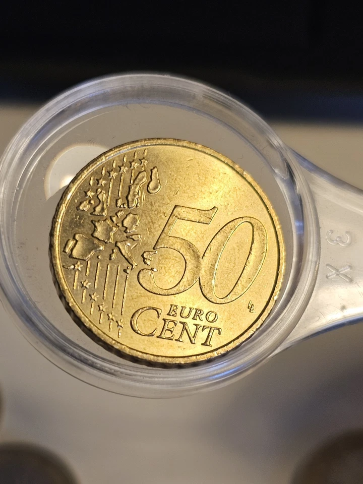 Artículo de coleccionista de 50 centavos de euro alemanes 2002 “moneda extremadamente rara” con letra J Foto 3 de 3