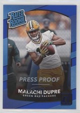 2017 Panini Donruss Rated Rookie Press Proof Blue Malachi Dupre #347 5ta