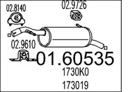 EndschalldäMpfer NachschalldäMpfer MTS 01.60535 FüR C2 C3 CitroËN Peugeot 1007 1