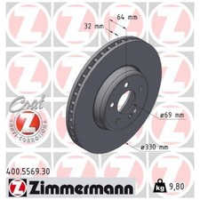 2x Zimmermann Scheibenbremse vorne A2064211400 26262591