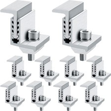 YOUEON 10 Pack Solar Panel End Clamps 35-50mm Adjustable, Aluminum Z Bracket ...