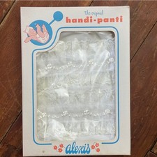 Alexis Handi Panti Vintage Lace Trim Diaper Cover Pants White L 18-25 lbs New