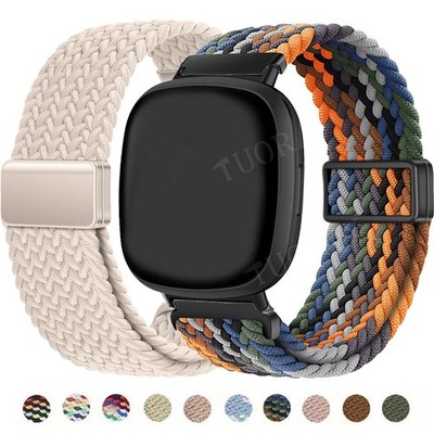 Für Fitbit Versa 4 Versa 3 Sense Sense 2 Ersatz Magnet Nylon Armband Smartwatch