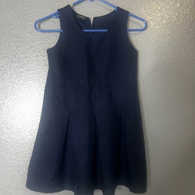 Girls Navy School Uniform Jumper Pleated Dress Size 7 George