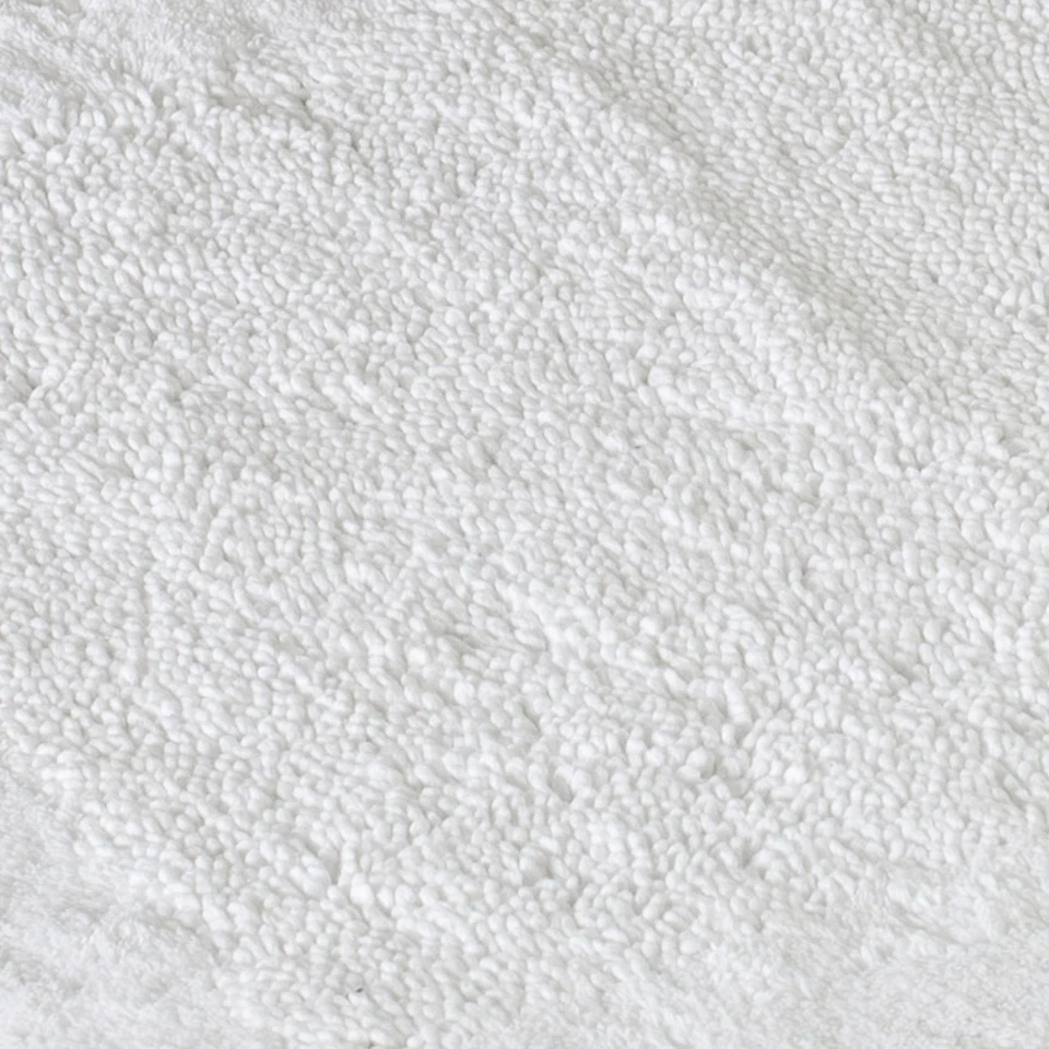 Alfombra de baño de algodón blanca hecha a mano Plush Master Bath Collection PMB623W, 2 pies 3... Foto 2 de 3