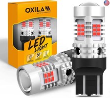 OXILAM Upgraded 7440 7443 LED Bulbs Red Brake Lights, 4000LM 600 Brighter,