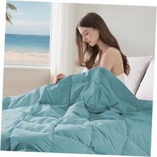 Size Blanket for Bed, Ultra Soft Lightweight Down  Feather King Sea Blue