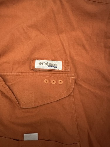 Columbia PFG Texas Longhorns Shirt Orange Vented Fishing Short Sleeve Mens Sz 4X - Picture 4 of 6