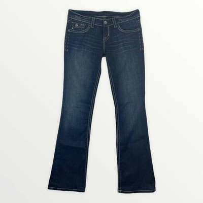 MEK Avondale Mens Jeans 30x34 Bootcut Big Stitching Dark Wash Denim