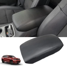 Center Console Cover - PU Leather Arm Rest Box Lid-|Grand Cherokee| 11-21, Black