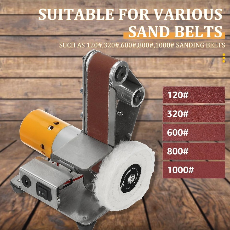 Mini Belt Sander Electric Bench Grinder Sanding Machine 7 Adjustable ...