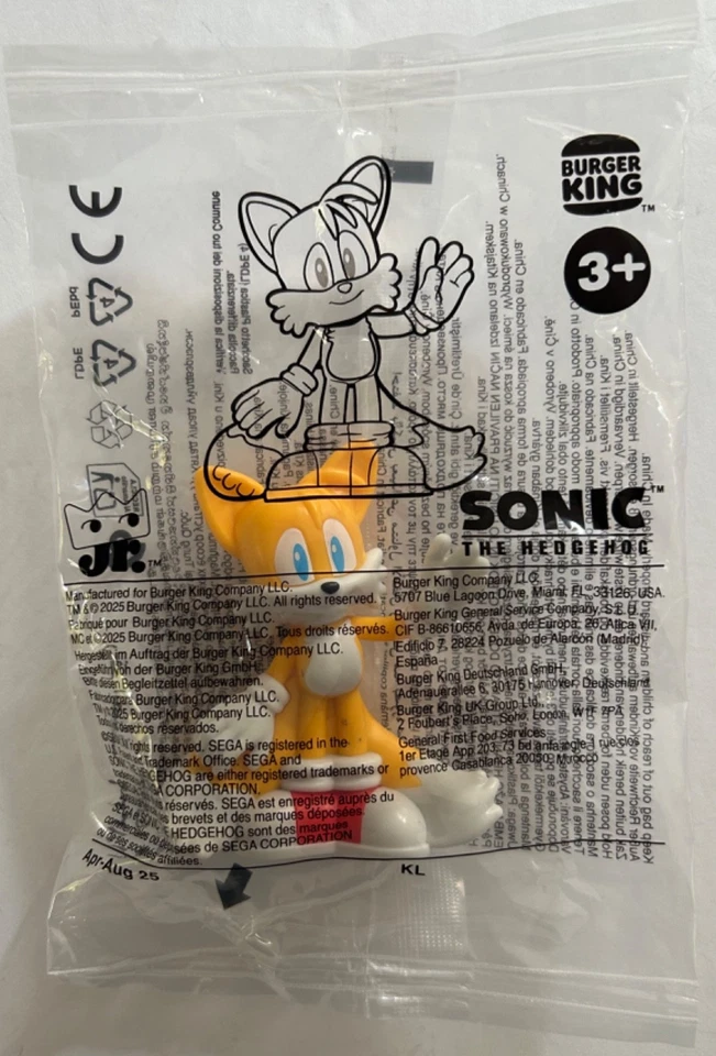 2025 Burger King SONIC The HEDGEHOG Toys Complete Set Of 6 *Free Shipping* - Image 4 of 4