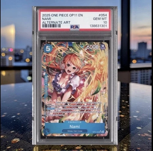 Nami (054) (Alternate Art) OP11-054 A Fist of Divine Speed Foil ONE PIECE PSA 10