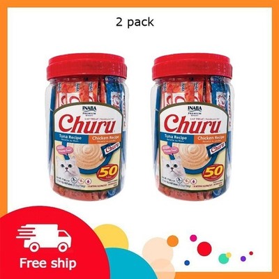 INABA Churu Creamy, Lickable Wet Cat Treats, 2 pack