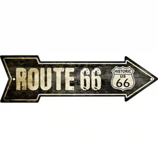 Vintage Route 66 Novelty Metal Arrow Sign