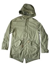Alpha Industries Military Fishtail Parka Green Jacket M-65 hooded utility Men XL