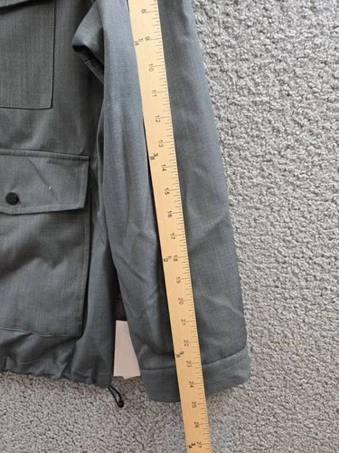 Robert Graham Lightweight Textured Poly Utility Jacket Men's L Gray Full Zip image 6