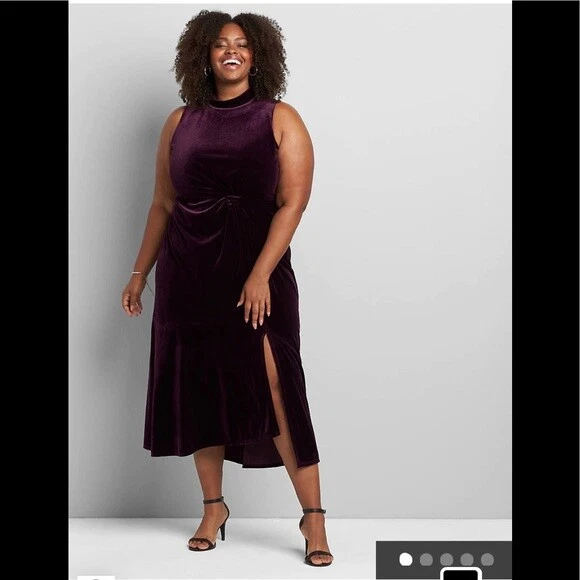 Lane bryant top purple dress