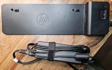 HP 2013 Ultraslim Docking Station D9Y32AA ABA w/65w HP AC Adapter - TESTED