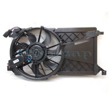 For 04-09 Mazda3 Non-Turbo Radiator AC Condenser Cooling Fan Motor Shroud