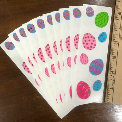 10 Mrs Grossmans Gilded Eggs Stickers Spring Dyed Happy Easter Ukranian Russian