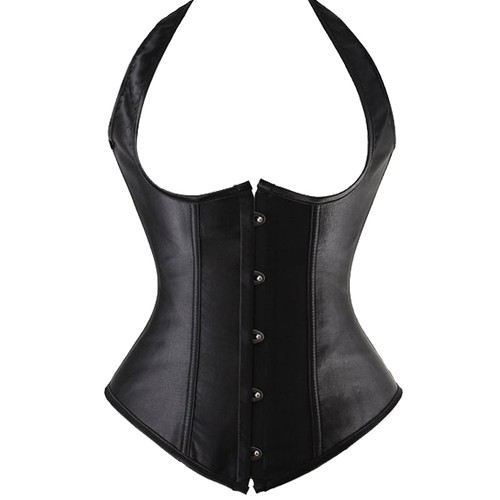 Damen Sexy Schnür Brokat Überbrust Korsett Bustier Top Taille Training Taillenkorsett - Bild 32 von 39