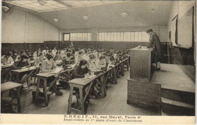 CPA PARIS 6. E.H.E.C.J.F. 15 rue Mayet AmphiTheater (560891)