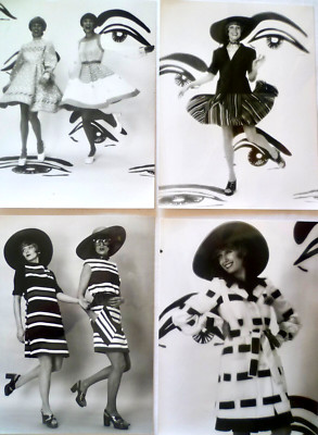 4 ORIGINAL VINTAGE MODEFOTOS JACQUES ESTEREL FRÜHLING SOMMER 1973