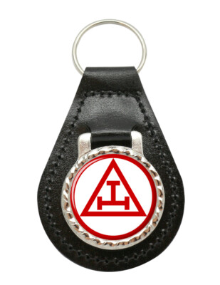 Royal Arch Masonry Triple Tau Leder Schlüsselanhänger