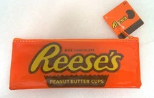 Hershey’s Reese’s Peanut Butter Cups Chocolate Zipper Case Bank Pencil Coin Bag
