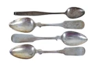 4 Antique 19th Century Spoons William Wise Brooklyn Coin Silver Gorham Sterling