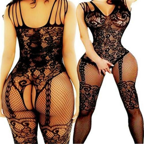 Sexy Women Glow in the Dark Fishnet Body Stocking Bodysuit Sleepwear Night Wear - Picture 27 of 45