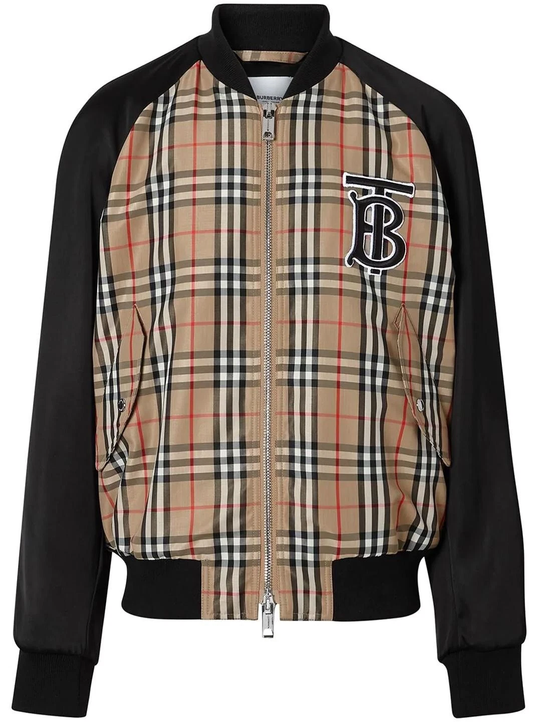 Giacca Bomber Burberry Harlington Check Nova Archive Beige Nero Varsity 50 40