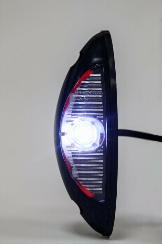 Oval LED Front Marker Light, Lamp, Trailer, White, Ifor, 12/ 24v - View #3