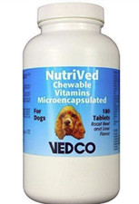 NutriVed Chewable Vitamins for Dogs 180ct Roast Beef Liver Flavor