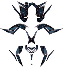 Fits Yamaha Raptor 700R Graphics Kit 2013 TO 2024 decal KIT stickers