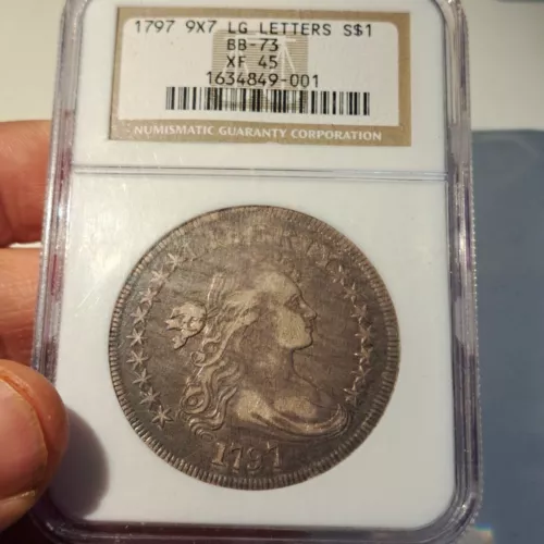 1797 $1 LARGE STARS 9X7 NGC XF45
