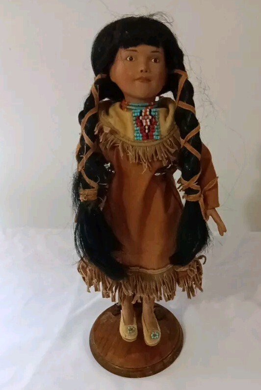 leather indian dress Girl with Stand Native American short prom