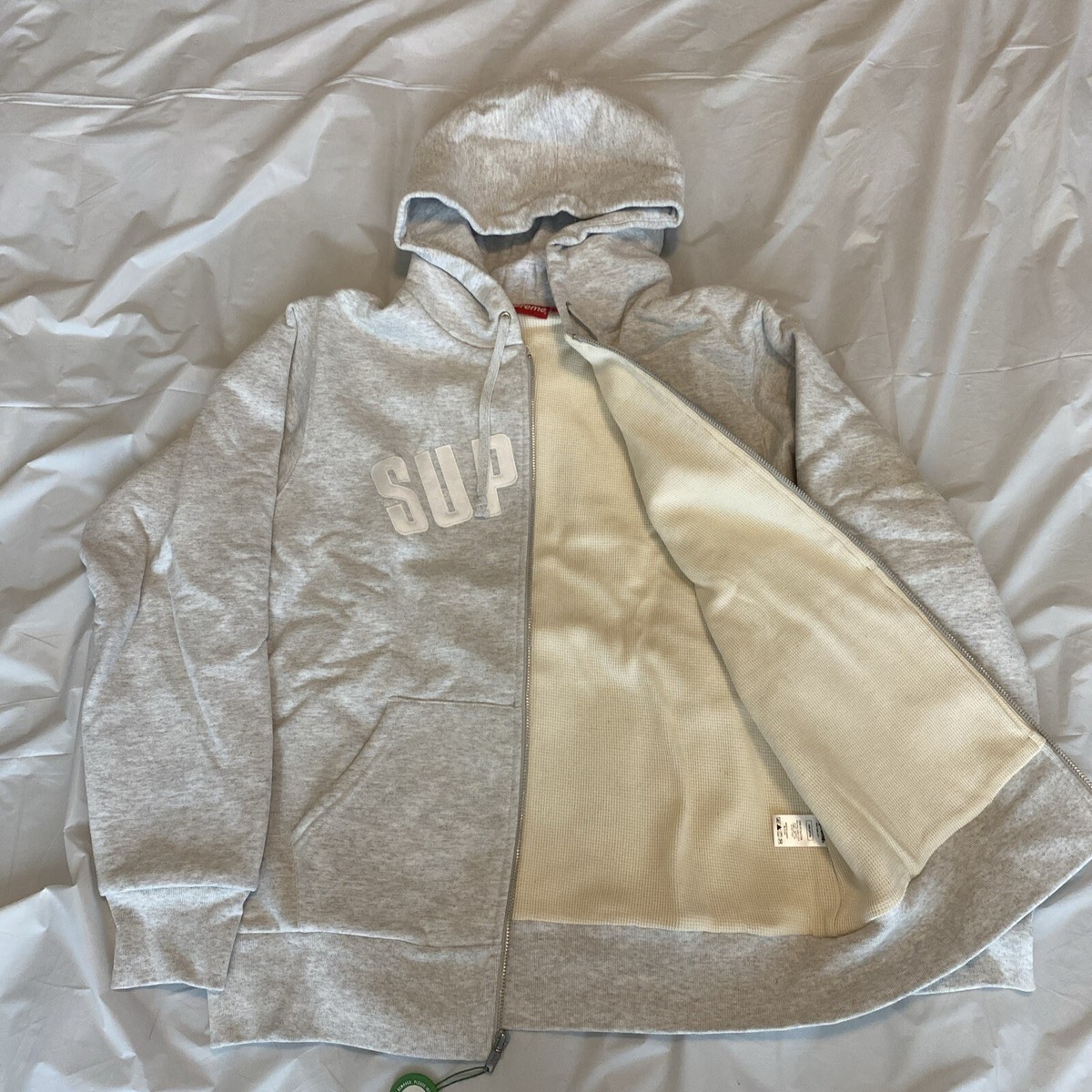 Supreme New York FW17 Arc Logo Thermal Zip Up Hooded