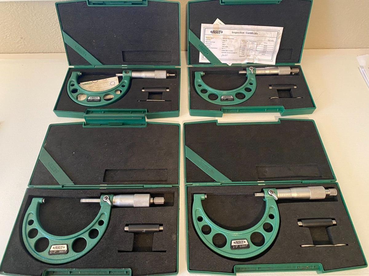 Insize Imperial Outside Micrometer Set 0-4" Range Series 3203-44A – Twin Eagle Imports